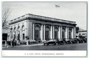 1947 U.S. Post Office Exterior Roadside Independence Missouri MO Cars Postcard