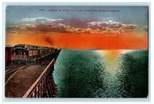 c1910s Sunset in Ogden-Lucin Cut-Off Utah UT from Overland Limited Postcard