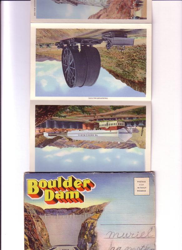 Souvenir Folder 18 Scenes Boulder Dam Nevada, Arizona, Many Great Images