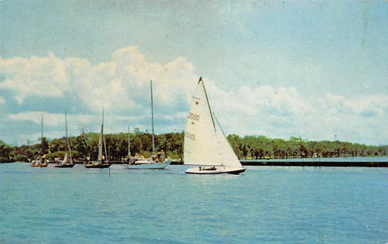 Sailing on Lake Pontchartrain Mandeville, Louisiana LA  
