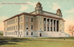 Vintage Postcard General Library Building Landmark Syracuse University New York