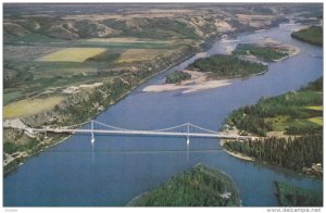 Peace River Bridge , Alaska Highway Mile 36 , B.C., Canada , 50-60s