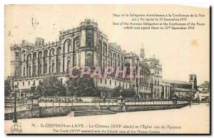 Postcard Old St Germain en Laye the XVI century castle and the church saw the...