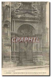 Old Postcard Epernay Portal Saint Martin of the old Church of Our Lady