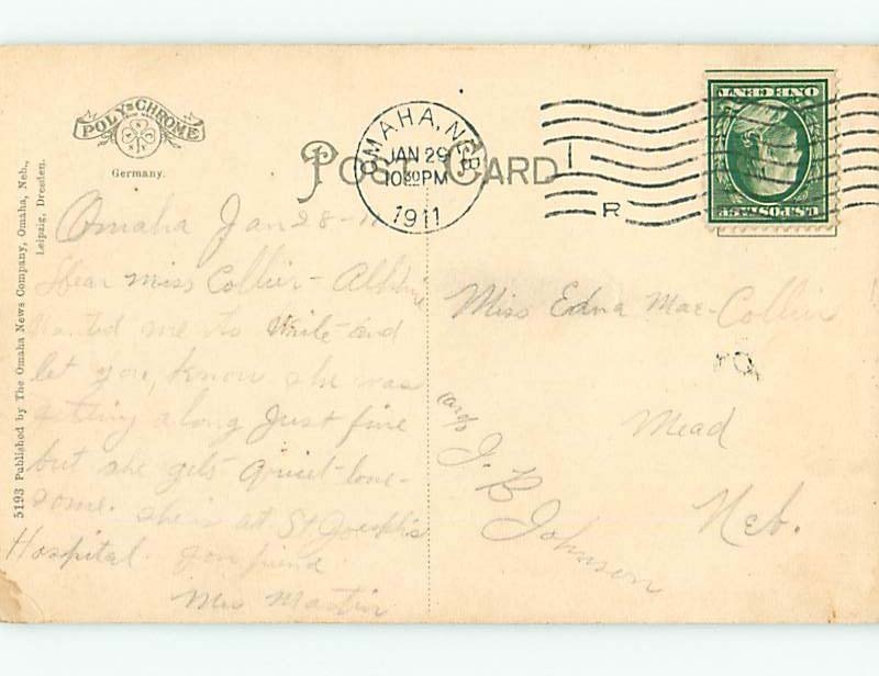 Divided-Back HANSCOM PARK SCENE Omaha Nebraska NE r8078