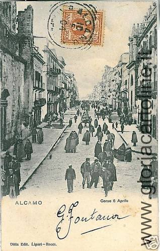 04240 vintage postcard: DRILLS: ALCAMO 1904-