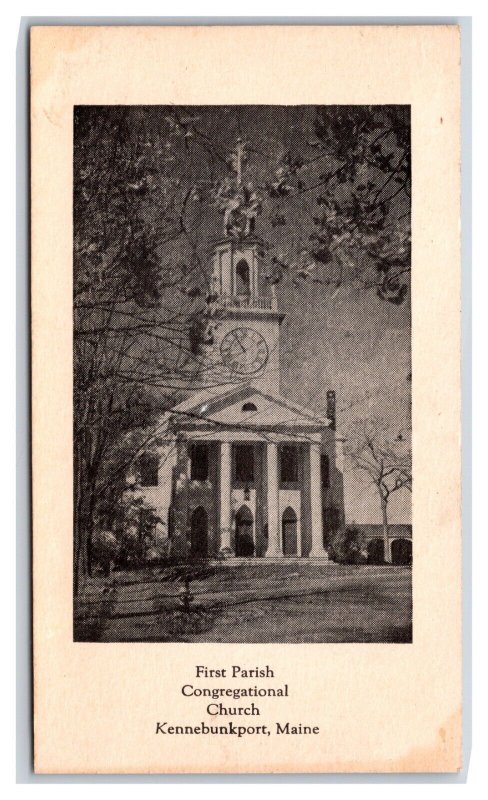 First Parish Congregational Church Kennebunkport Maine ME UNP DB Postcard S10