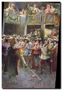 Old Postcard Fencing Rostand Cyrano de Bergerac