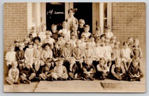 RPPC School Children Teacher Gertrude 1st Room Faces Of The 1920s Postcard L26