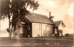 Real Photo Postcard Catholic Church in Nicollet, Minnesota