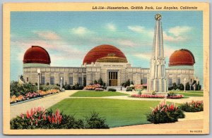 Los Angeles California 1940s Postcard Planetarium Griffith Park