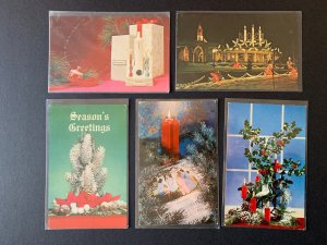 LOT - 5 Vintage Postcards - Holiday Christmas L2307141344 