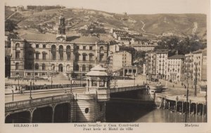 Bilbao Hotel De Ville Spectacular Spain Real Photo Postcard