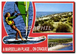 Postcard Modern Traveling the Mediterraneenne Marseillan Herault board sailin...