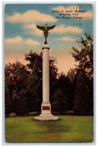 Fort Wayne Indiana IN Postcard Arthur Smith Memorial Park 1955 Vintage Antique