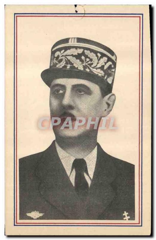 Postcard Modern Army General de Gaulle