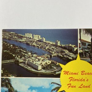 Fun Land 4 Pictures Miami Beach Florida Vacation Beach Gold Coast Postcard