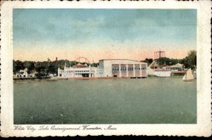 Worcester MA Lake Quinsigamond White City c1900-20s Vintage Postcard