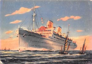 Unidentified Lloyd Treistino Ship Line Ship 