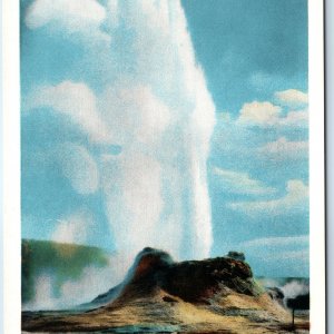 c1910s J.E. Haynes Castle Geyser Erupting 75 Feet - Yellowstone Park #16062 A222