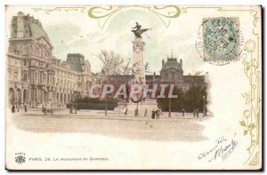 Paris - 1 - The Monument of Gambetta - Old Postcard