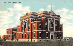 Lawton Oklahoma Court House Antique Postcard J49522 