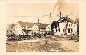 Fire At Dublin NH 4/27/1948 RPPC Postcard