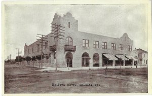 De Soto Hotel Dalhart Texas Mailed 1910
