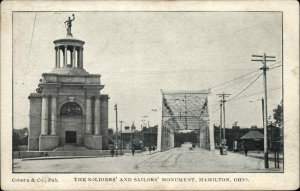 Hamilton Ohio OH Soldiers and Sailors Munument c1910 Vintage Postcard