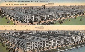 Studebaker Corporation Plants No 1 and 3 Detroit, Michigan, USA Unused 