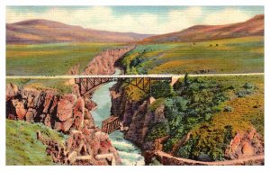 Postcard BRIDGE SCENE Gunnison Ontario ON AR6416