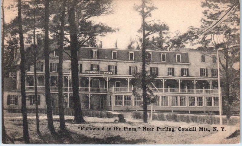 PURLING, NY New York ROCKWOOD in the PINES Catskill Mountains  c1910s   Postcard