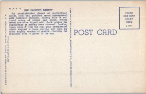 The Painted Desert Multicolored Arizona Linen Postcard