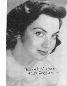 KITTY KALLEN Popular Singer Music c1950s Vintage Arcade Card