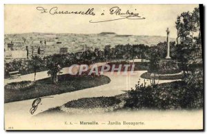 Old Postcard Marseille Garden Bonaparte