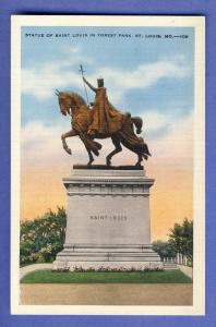 St Louis, Missouri/MO  Postcard, St Louis Statue/Forest Park