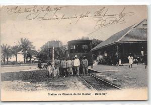 BENIN DAHOMEY : station du chemin de fer ouidah - tres bon etat