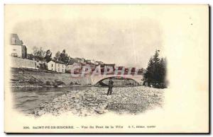 Old Postcard Saint-Pé-de-Bigorre View of the City Bridge