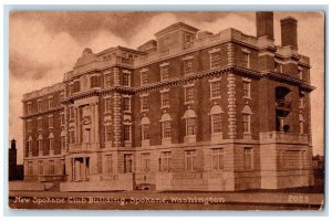 c1910 New Spokane Club Building Entrance Stairs Spokane Washington WA Postcard