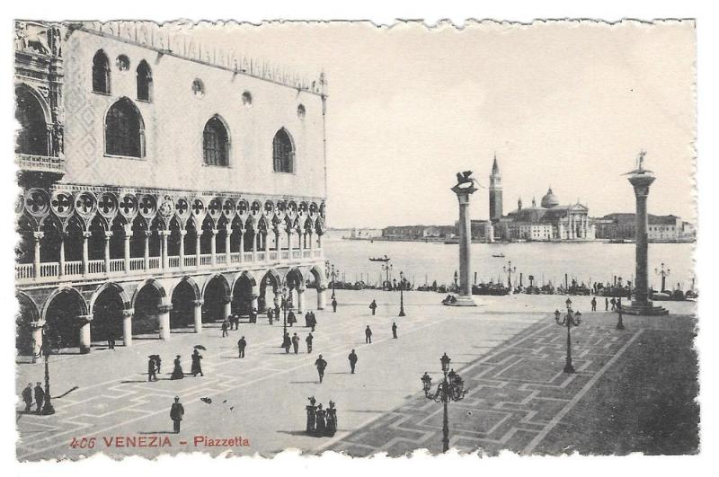 Italy Venezia Piazzetta San Marco Venice Vtg Postcard