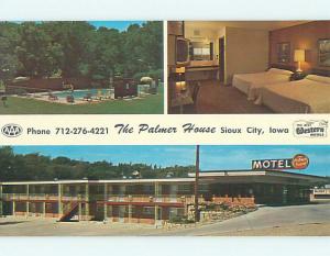 Unused Pre-1980 PALMER HOUSE MOTEL Sioux City Iowa IA s3580@