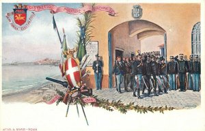 Military district of Ancona regimental postcard Italy 1904 