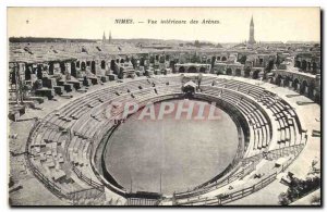 Postcard Old Nimes Arenes interior view
