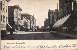 Illinois Rockford Main Street 1910