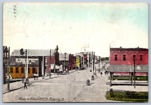 K47/ Sebring Ohio Postcard c1910 Fifteenth Street Stores People  67
