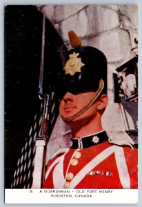 Guardsman, Old Fort Henry, Kingston Ontario Canada, Vintage Chrome Postcard #3