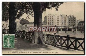 Meaux Old Postcard View from the promenade of the Trinitarians