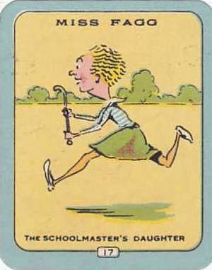 Carreras Vintage Cigarette Card N0 17 Miss Fagg The Schoolmasters Daughter