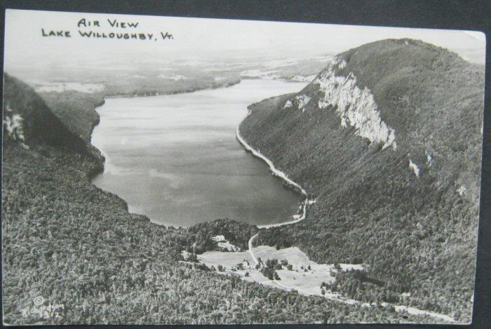 Air View Willoughby Vermont Real Photo Postcard