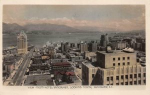 RPPC VIEW FROM HOTEL VANCOUVER BC CANADA NORTH REAL PHOTO POSTCARD 1949